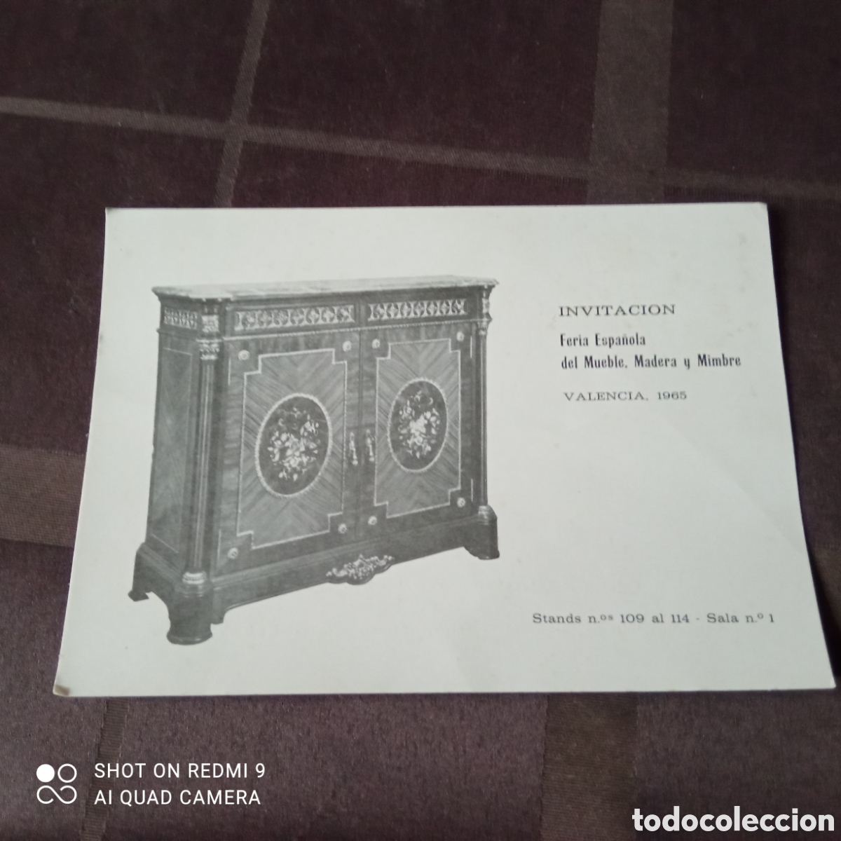 Folhetos de turismo: invitaci&oacute;n feria del mueble: muebles chulia stands n&deg;109.