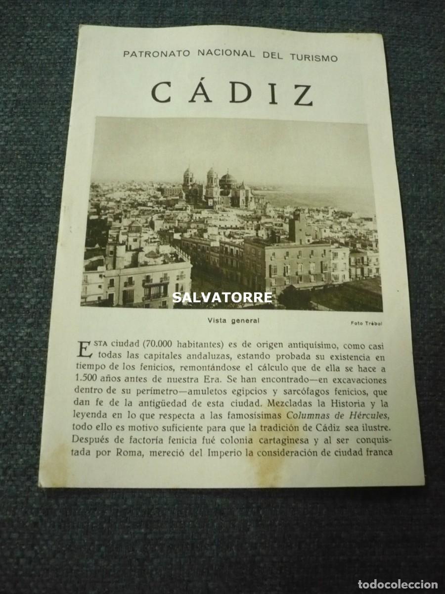 Folhetos de turismo: PATRONATO NACIONAL DE TURISMO REPUBLICA ESP&Agrave;&Ntilde;&Oacute;LA CADIZ