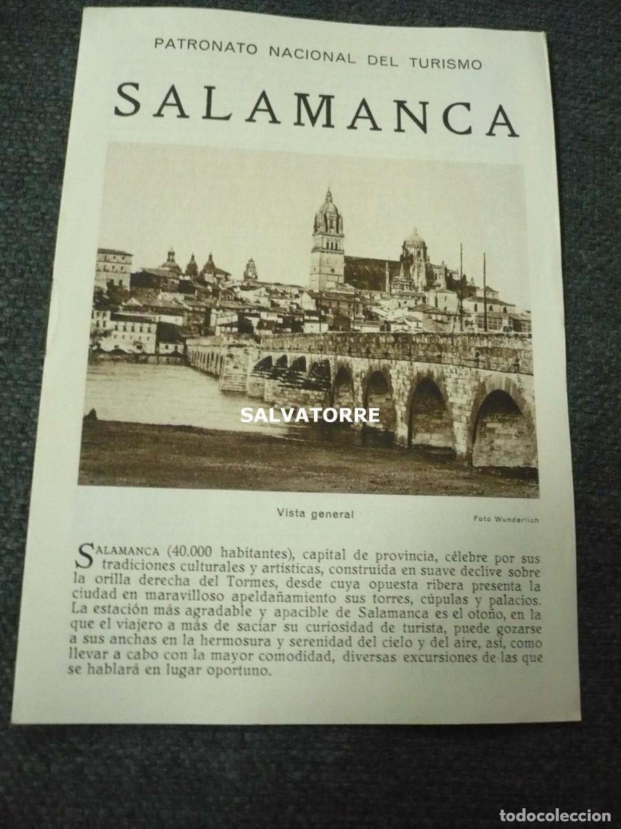 Folhetos de turismo: PATRONATO NACIONAL DE TURISMO REPUBLICA ESP&Agrave;&Ntilde;&Oacute;LA SALAMANCA
