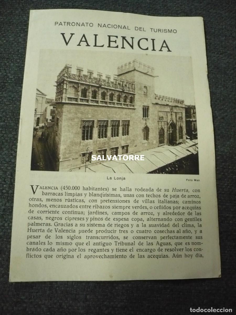 Folhetos de turismo: PATRONATO NACIONAL DE TURISMO REPUBLICA ESP&Agrave;&Ntilde;&Oacute;LA VALENCIA