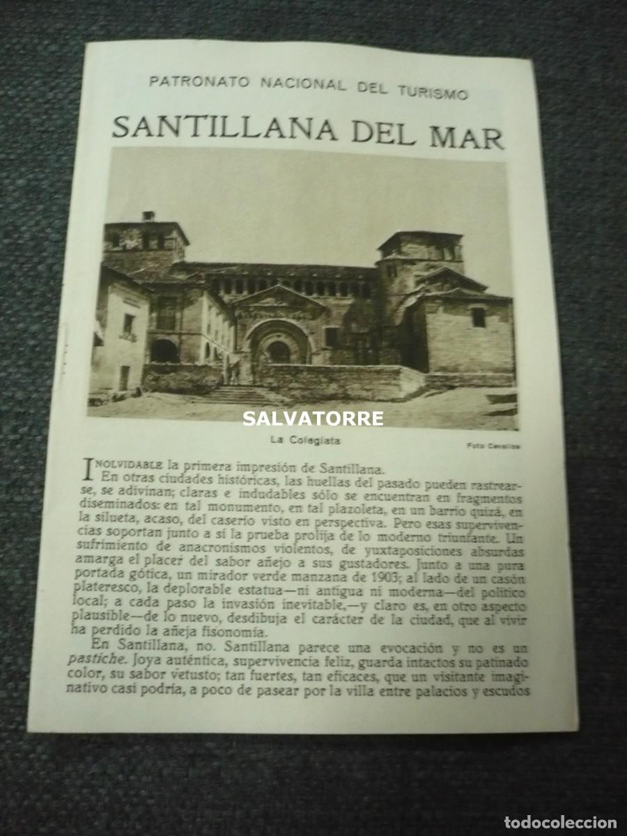 Folhetos de turismo: PATRONATO NACIONAL DE TURISMO REPUBLICA ESP&Agrave;&Ntilde;&Oacute;LA SANTILLANA DEL MAR