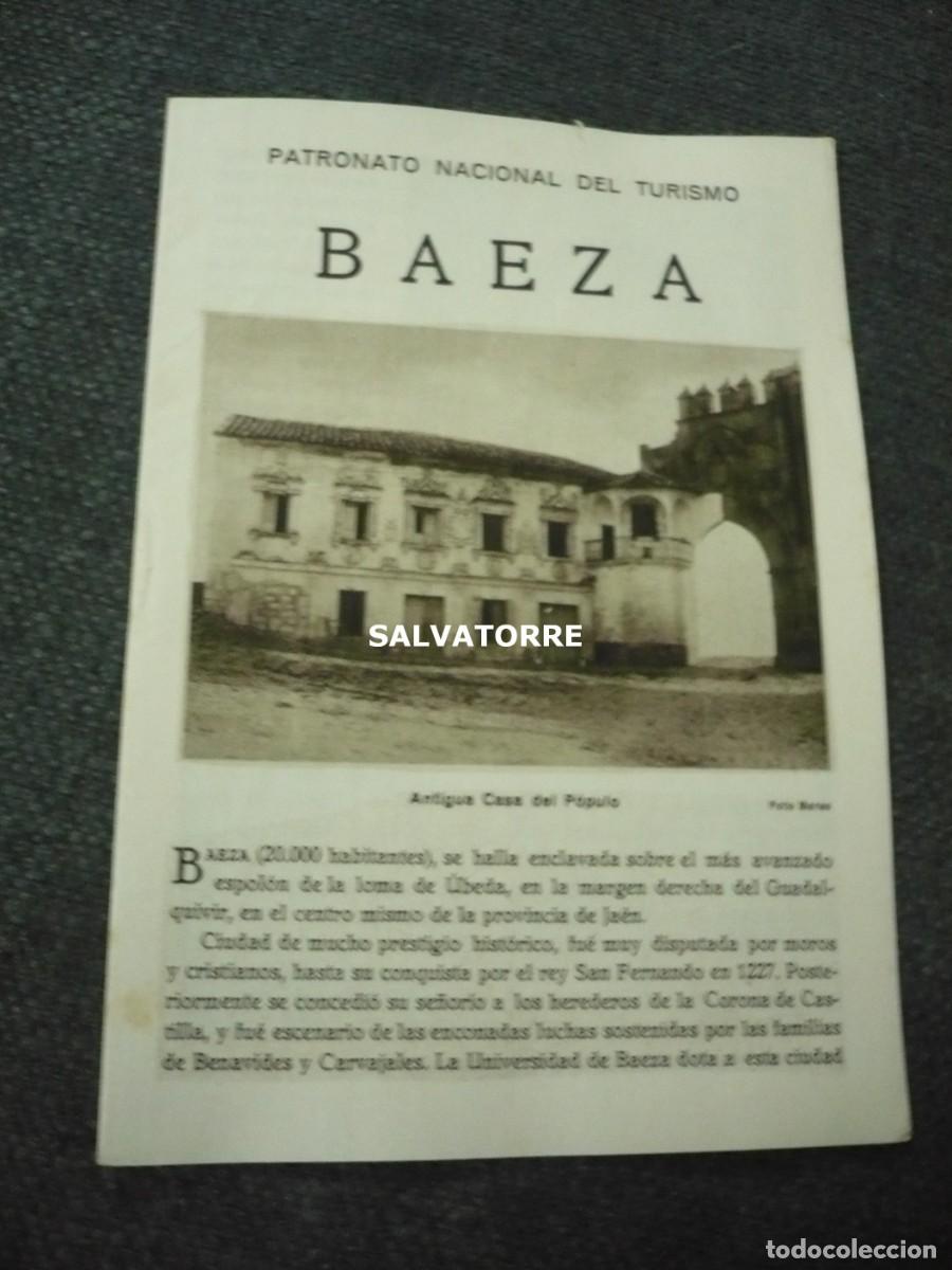 Folhetos de turismo: PATRONATO NACIONAL DE TURISMO REPUBLICA ESP&Agrave;&Ntilde;&Oacute;LA BAEZA