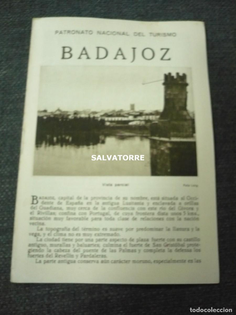 Folhetos de turismo: PATRONATO NACIONAL DE TURISMO REPUBLICA ESP&Agrave;&Ntilde;&Oacute;LA BADAJOZ
