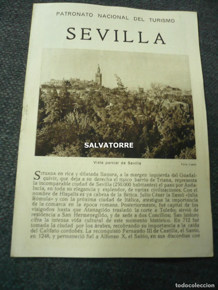 Folhetos de turismo: PATRONATO NACIONAL DE TURISMO REPUBLICA ESP&Agrave;&Ntilde;&Oacute;LA SEVILLA