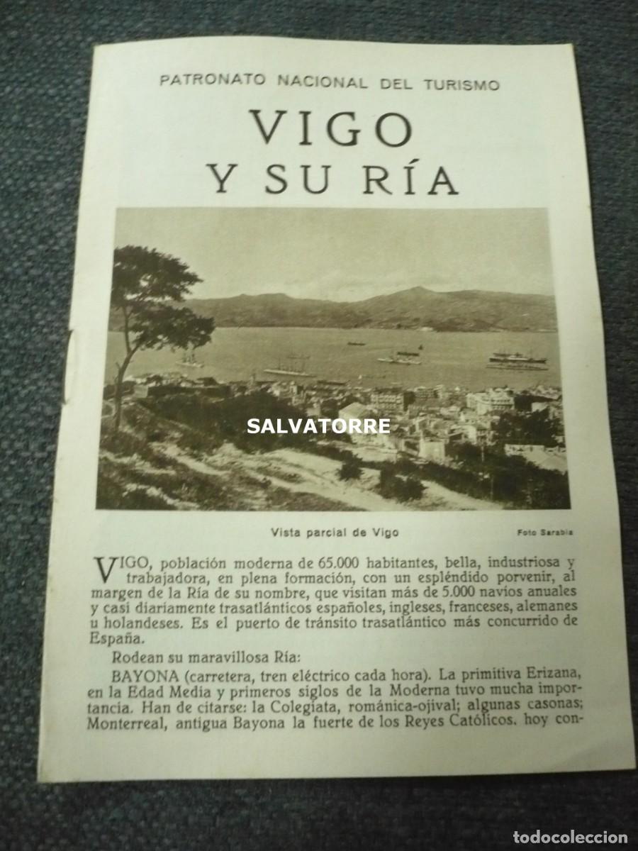 Folhetos de turismo: PATRONATO NACIONAL DE TURISMO REPUBLICA ESP&Agrave;&Ntilde;&Oacute;LA VIGO Y SU RIA