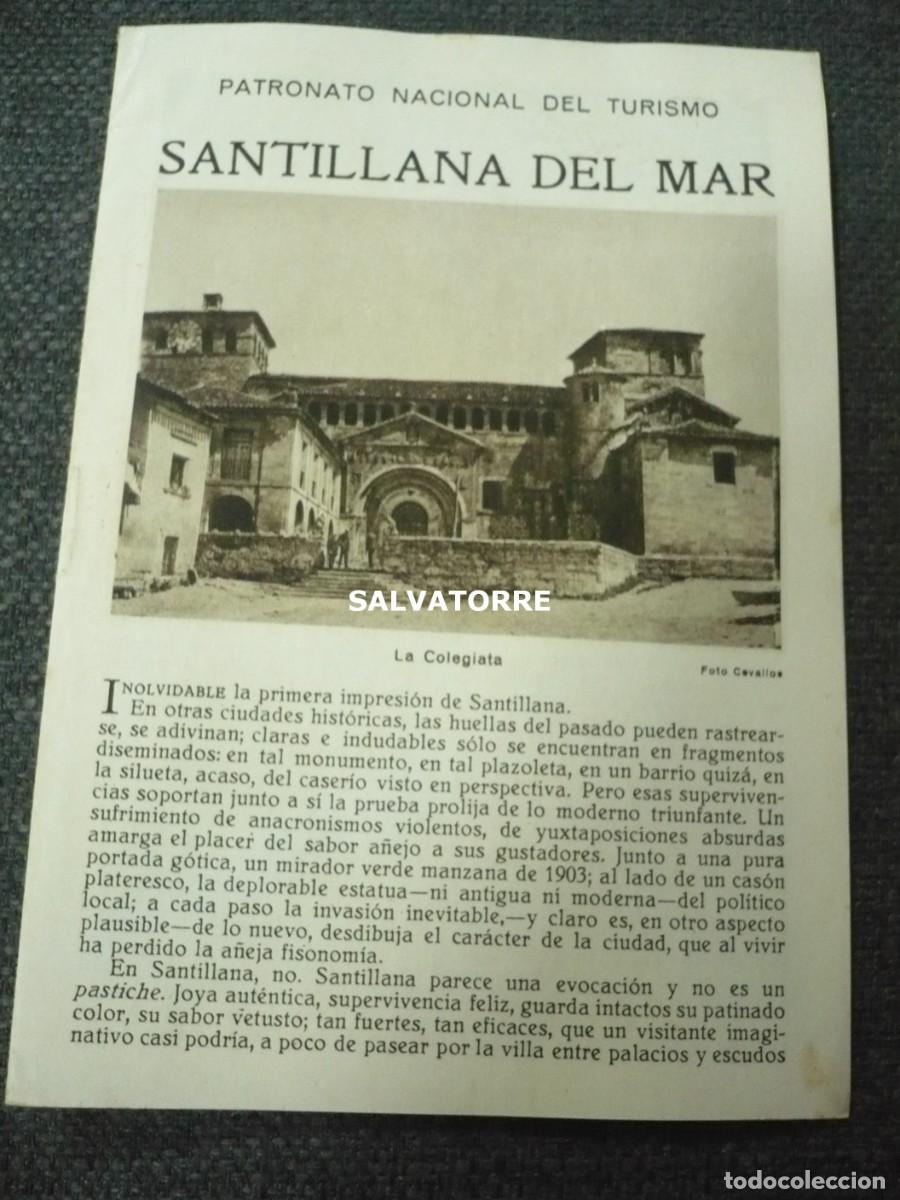Folhetos de turismo: PATRONATO NACIONAL DE TURISMO REPUBLICA ESP&Agrave;&Ntilde;&Oacute;LA SANTILLANA DEL MAR