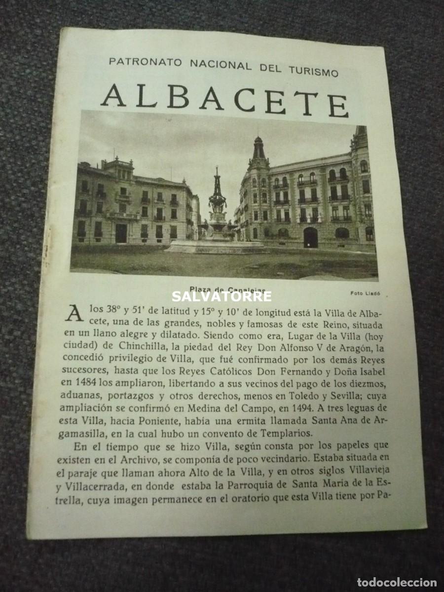 Folhetos de turismo: PATRONATO NACIONAL DE TURISMO REPUBLICA ESP&Agrave;&Ntilde;&Oacute;LA ALBACETE