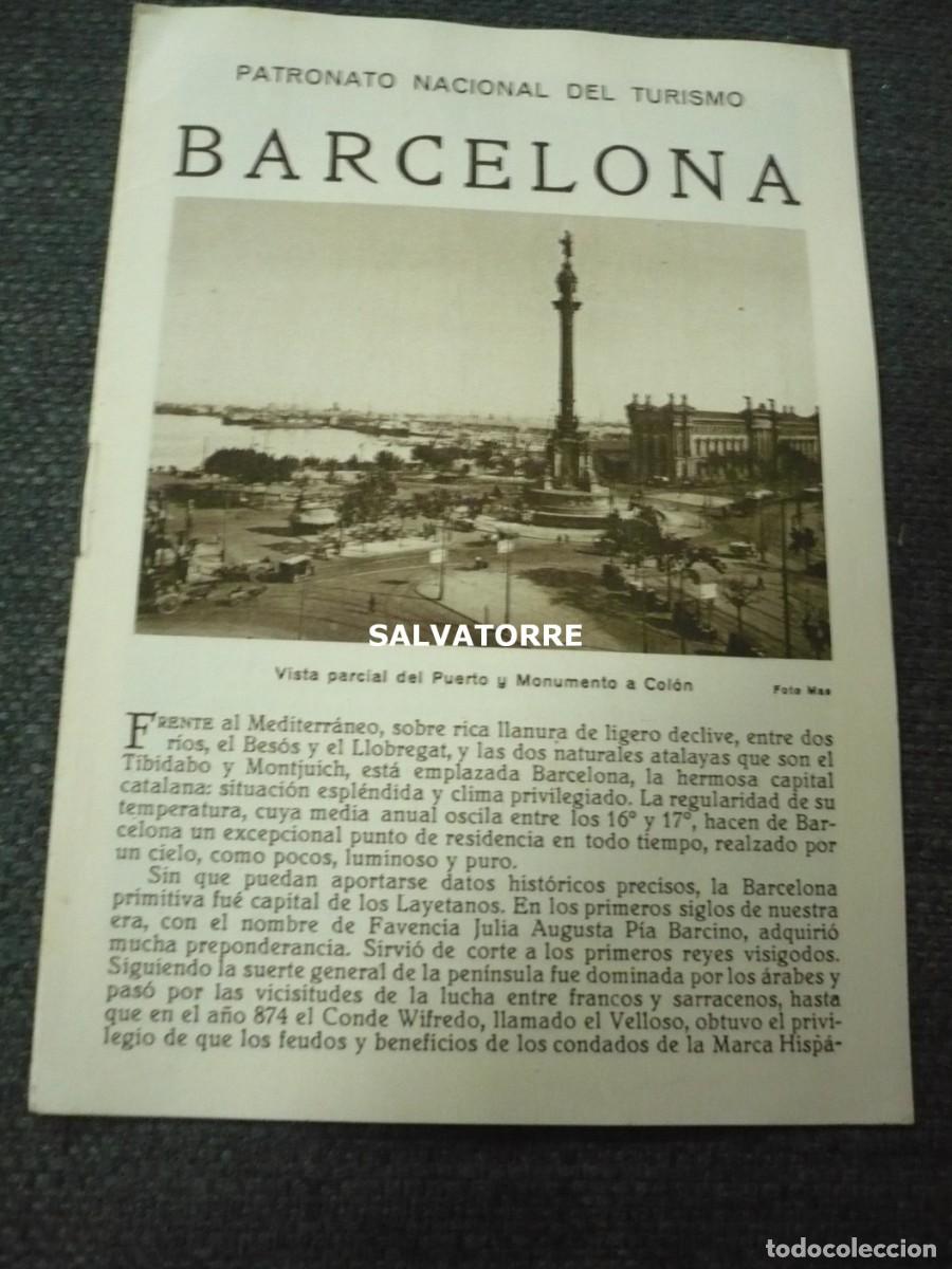Folhetos de turismo: PATRONATO NACIONAL DE TURISMO REPUBLICA ESP&Agrave;&Ntilde;&Oacute;LA BARCELONA