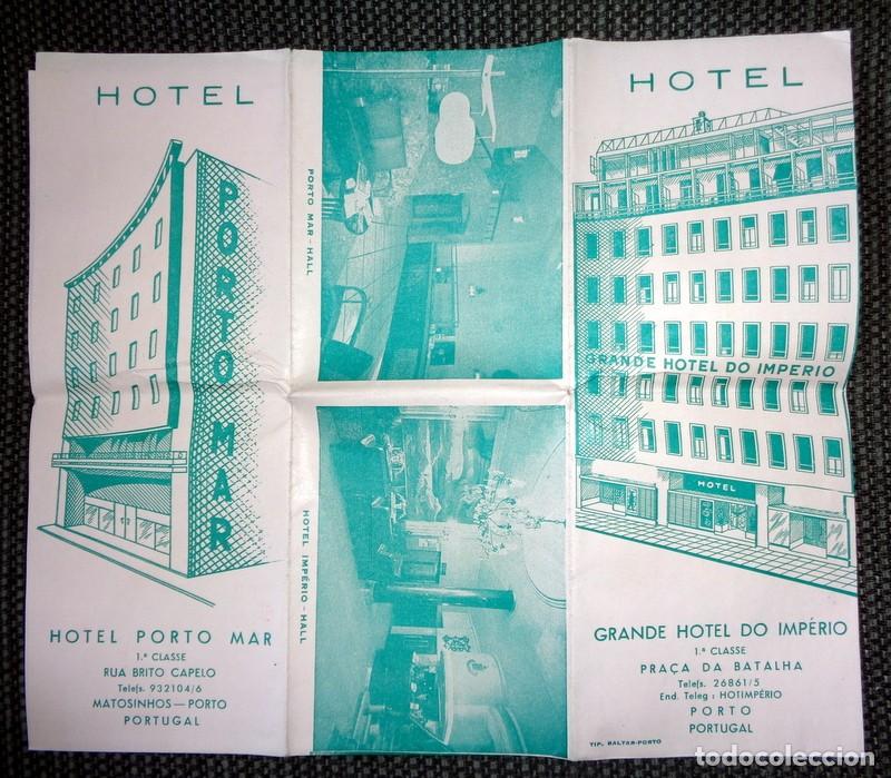 Folhetos de turismo: FOLLETO ANTIGUO GRAN HOTEL IMPERIO OPORTO PORTO MAPA DESPLEGABLE + LISTA DE PRECIOS. PORTUGAL