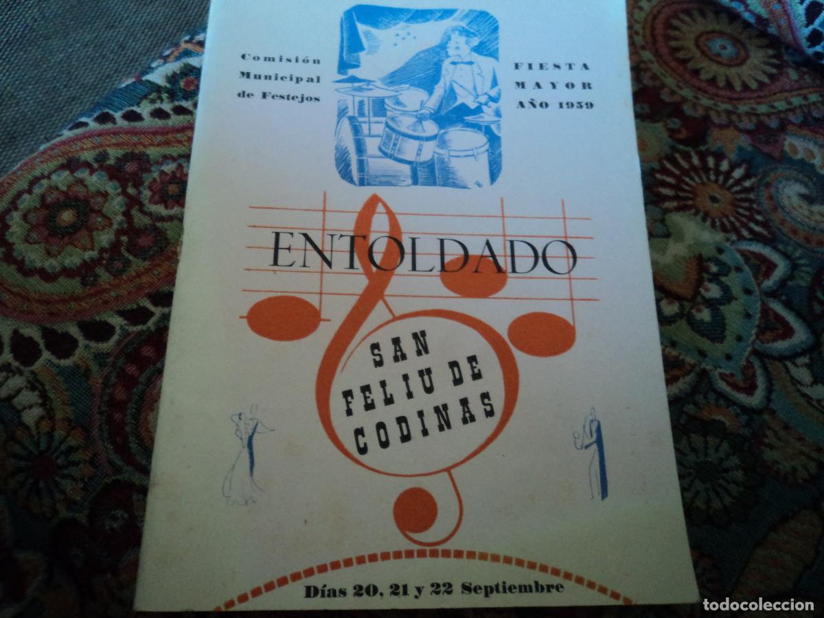 Folletos de turismo: comision municipal de festejos, fiesta mayor entoldado en san feliu de codinas 1969