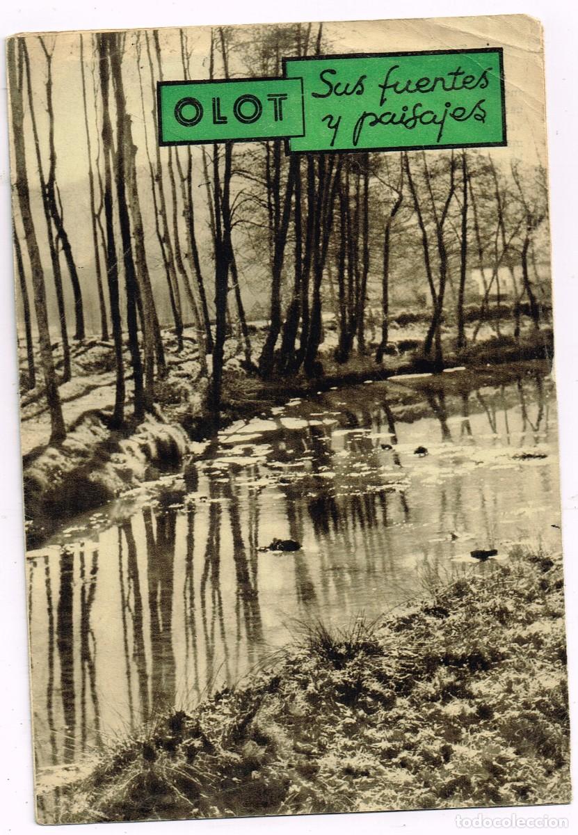 Travel Brochures: 60&acute;s ca. FOLLETO &rdquo;OLOT SUS FUENTES Y PAISAJES&rdquo; - FOTOS, TEXTO, PEQUE&Ntilde;O PLANO COMUNICACIONES (2)