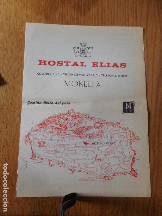 Travel Brochures: ANTIGUO DIPTICO HOSTAL ELIAS MORELLA CASTELLON