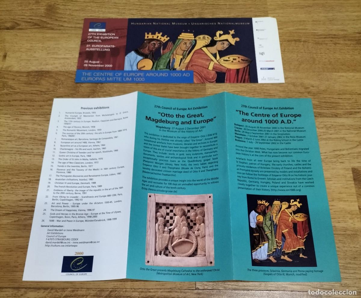 Tourismusbrosch&uuml;ren: ENTRADA Y TR&Iacute;PTICO DEL 27TH COUNCIL OF EUROPE ART EXHIBITION: THE CENTRE OF EUROPE AROUND 1000 A.D.