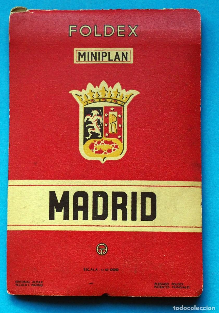 Folletos de turismo: ANTIGUO FOLDEX MINIPLAN: PLANO Y CALLEJERO DE MADRID