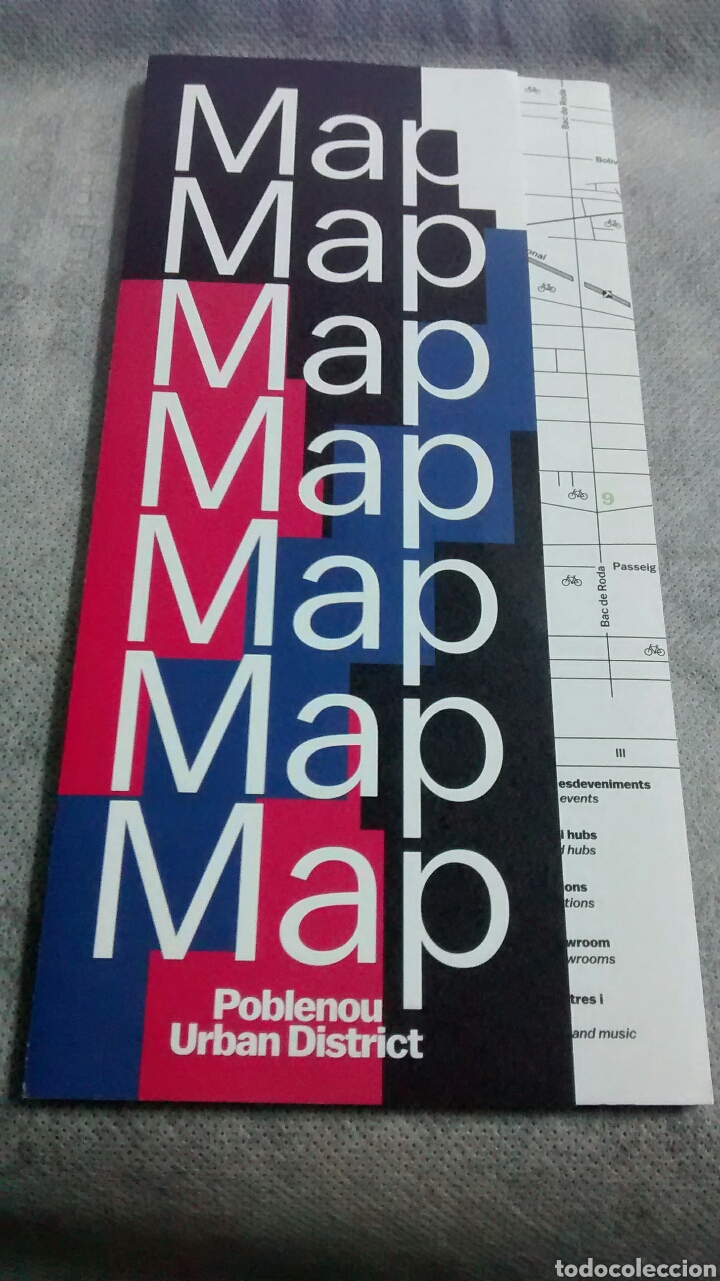 Travel Brochures: MAP. POBLENOU URBAN DISTRICT (A1). EL DISTRICTE CULTURAL I CREATIU DE BARCELONA