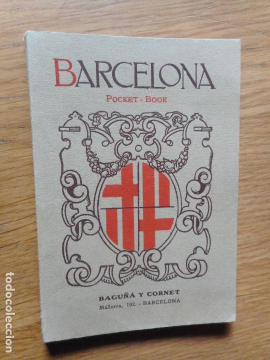 Travel Brochures: ANTIGUO FOLLETO BARCELONA POCKET BOOK. 50 VISTAS SELECTAS DE LA CIUDAD. BAGU&Ntilde;A Y CORNET