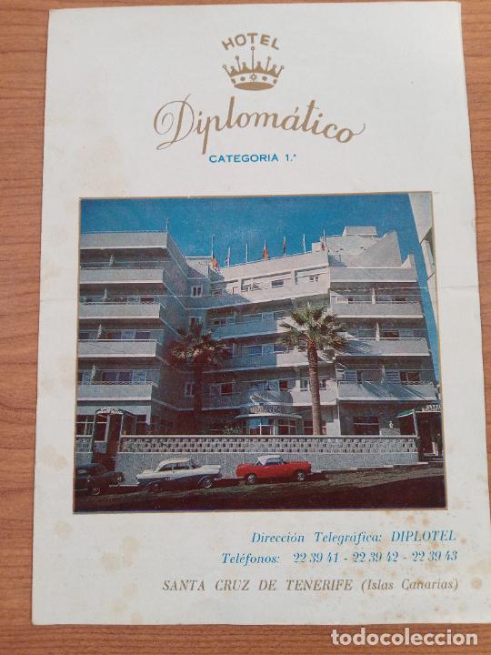 Foglietti di turismo: FOLLETO DE TURISMO HOTEL DIPLOM&Aacute;TICO. SANTA CRUZ DE TENERIFE, ISLAS CANARIAS