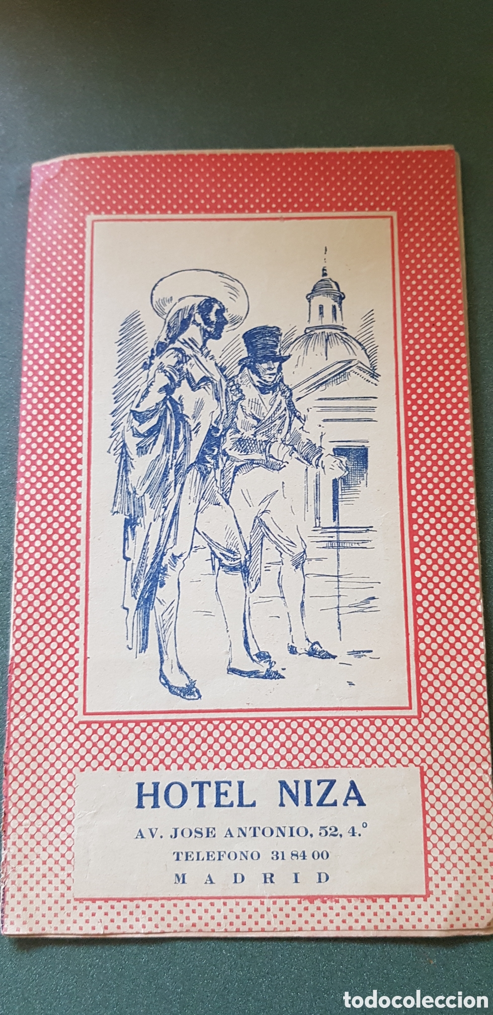 Tourismusbrosch&uuml;ren: Hotel Niza Sastrer&iacute;a Velasco Mapa Madrid Mapa folleto publicidad a&ntilde;os 40 50
