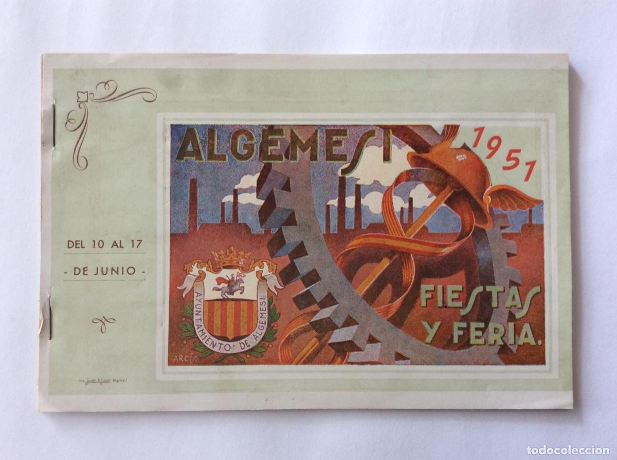 Tourismusbrosch&uuml;ren: PROGRAMA FERIA Y FIESTAS JUNIO 1951 ALGEMES&Iacute; VALENCIA