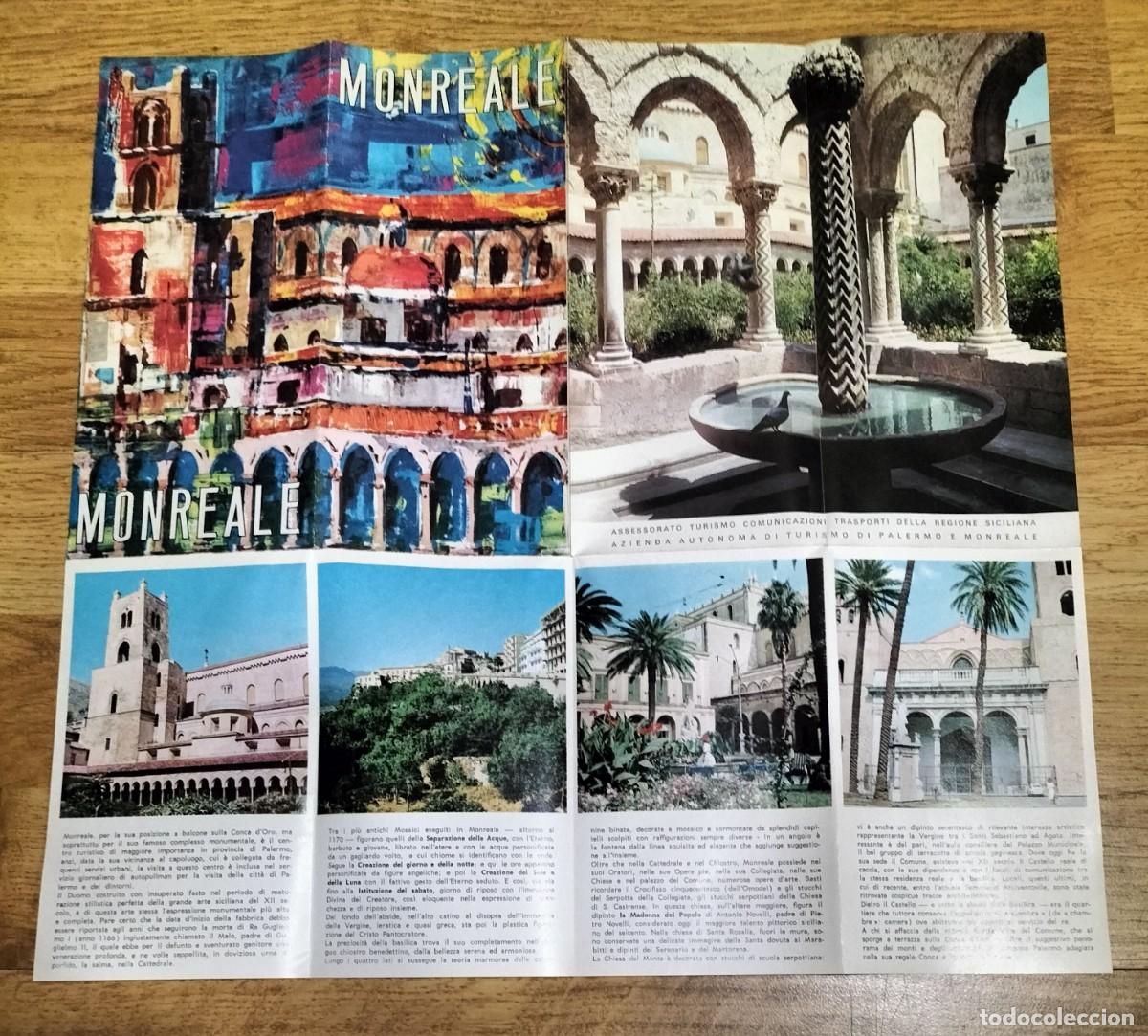Tourismusbrosch&uuml;ren: FOLLETO DE MONREALE (PALERMO, ITALIA), A&Ntilde;OS 60 - 70