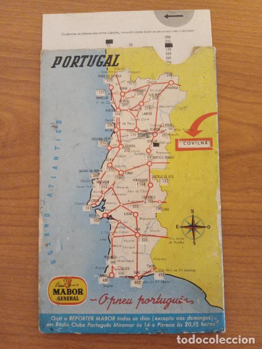 Folhetos de turismo: FOLLETO TURISTICO. DISTANCIAS ENTRE LOCALIDADES PORTUGUESAS, PORTUGAL. PUBLICIDAD MABOR GENERAL