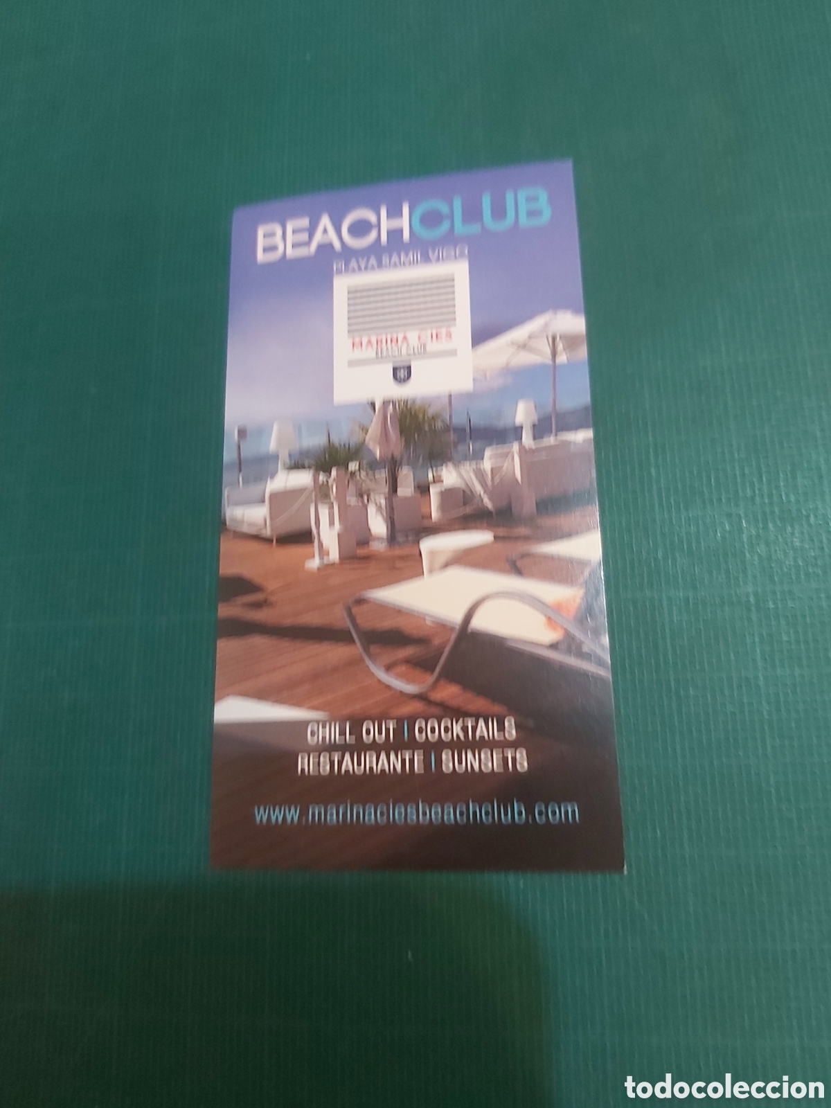 Tourismusbrosch&uuml;ren: Tarjetas beach club restaurante club Vigo Pontevedra Galicia