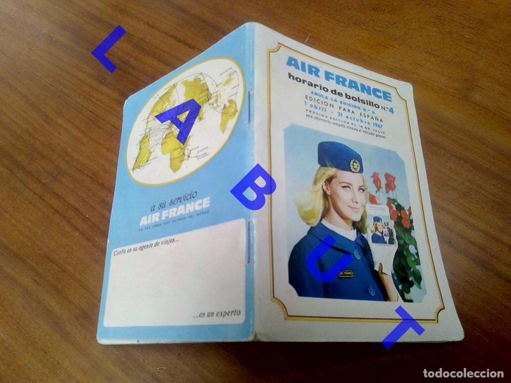Tourismusbrosch&uuml;ren: AIR FRANCE HORARIO DE BOLSILLO N&ordm; 4 24PG FOLLETO TURISMO CR1