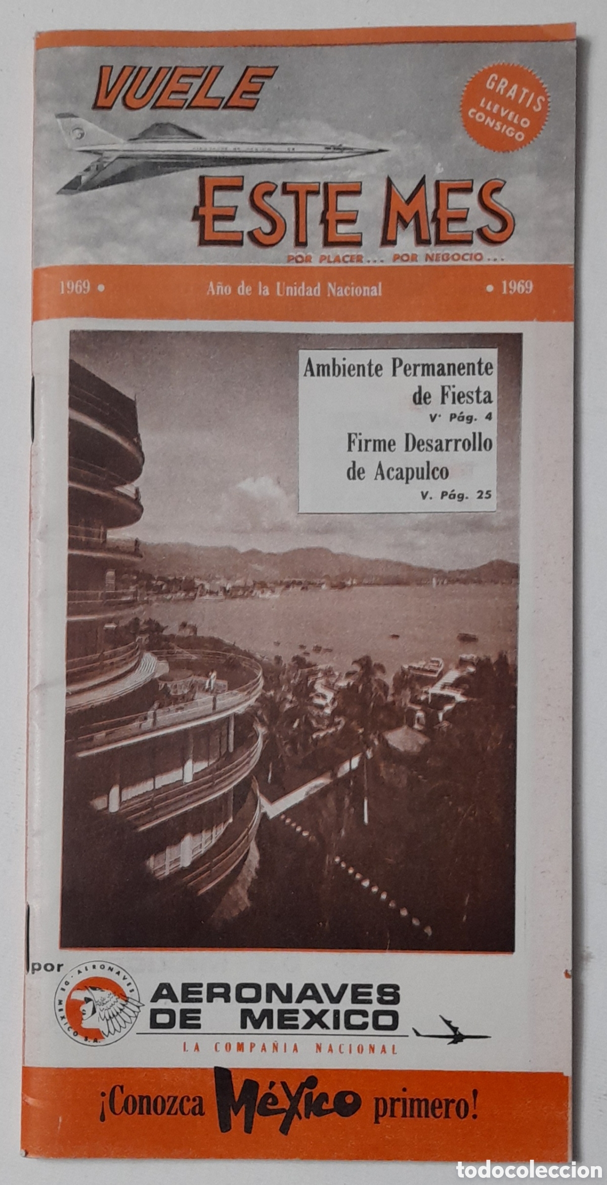 Tourismusbrosch&uuml;ren: MEXICO. Folleto tur&iacute;stico AERONAVES DE MEXICO. &iexcl;Conozca MEXICO primero! 1969.