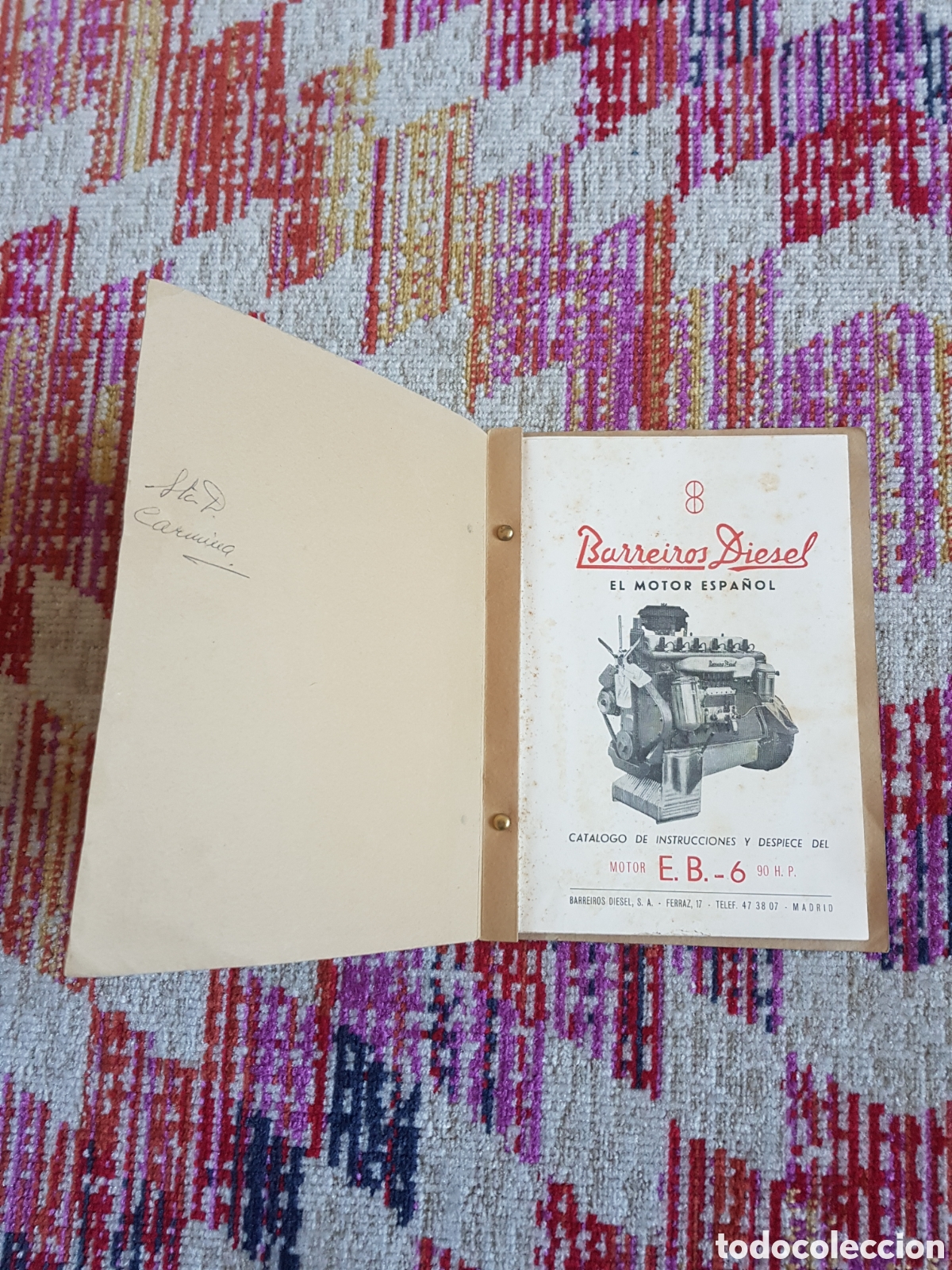 Travel Brochures: Manual motor barreiros