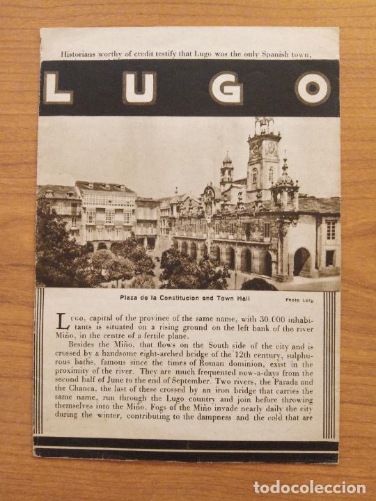 Foglietti di turismo: FOLLETO TURISMO. LUGO. EN INGL&Eacute;S