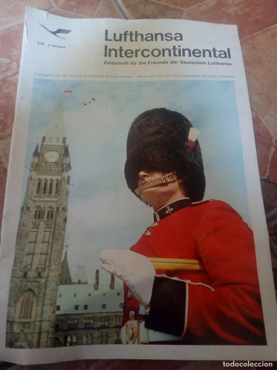 Travel Brochures: Antiguo libro revista horarios Lufthansa Intercontinental - Turismo - Aerol&iacute;neas - L&iacute;neas A&eacute;reas