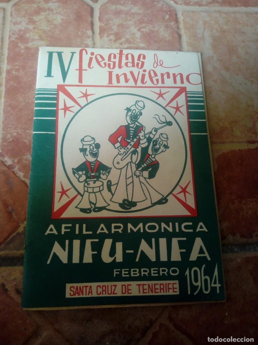 Tourismusbrosch&uuml;ren: Antiguo libro folleto fiestas Inviernos IV - Afilarm&oacute;nica NIFU NIFA Febrero 1964 Santa Cruz Tenerife