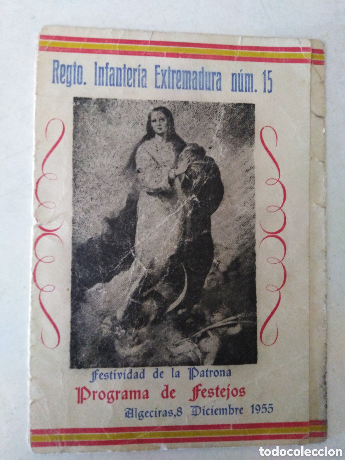 Tourismusbrosch&uuml;ren: Programa de festejos, Reg Infanter&iacute;a Extremadura num.15, Algeciras 1955, festividad de la patrona