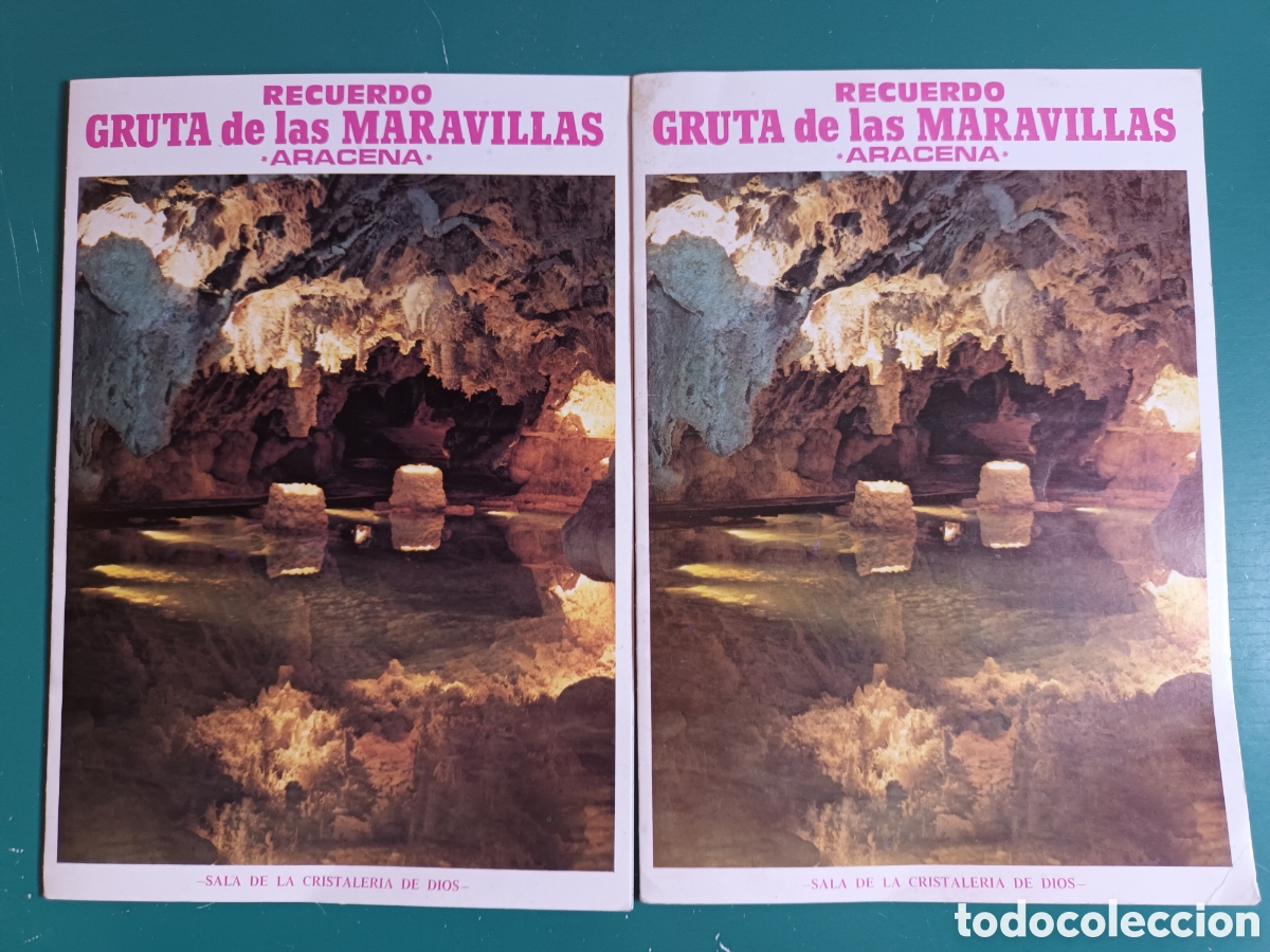 Folhetos de turismo: Recuerdo Gruta de las Maravillas Aracena Huelva Maroprint Gr&aacute;ficas S.A.M.A.