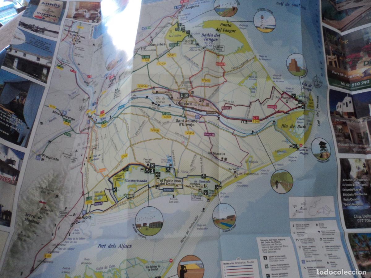 Folletos de turismo: plano turistico del delta de l&acute;ebre y sus pueblos, castellano y catalan
