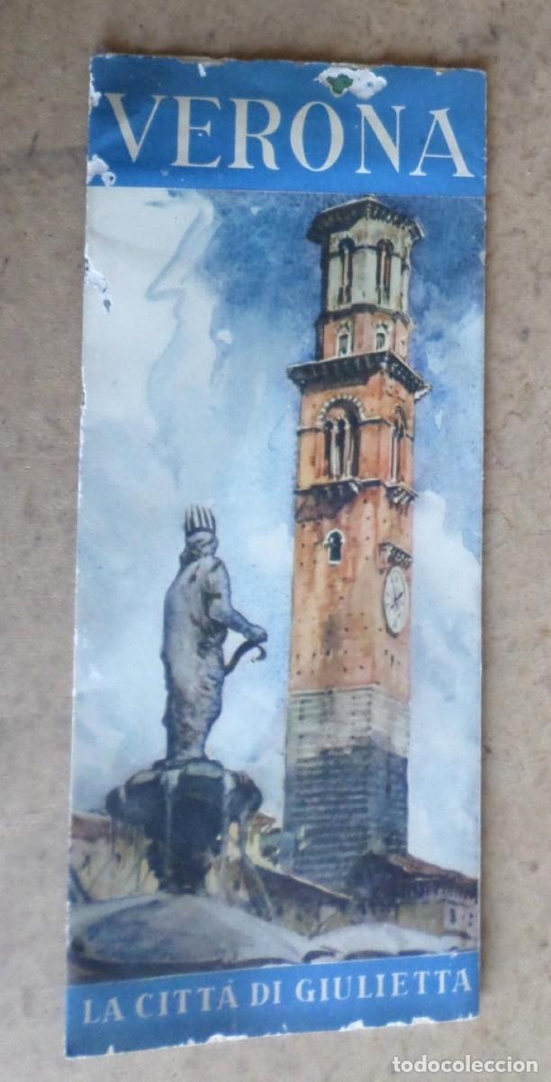 Folletos de turismo: Gu&iacute;a plano 1950 VERONA - La citta di giulieta