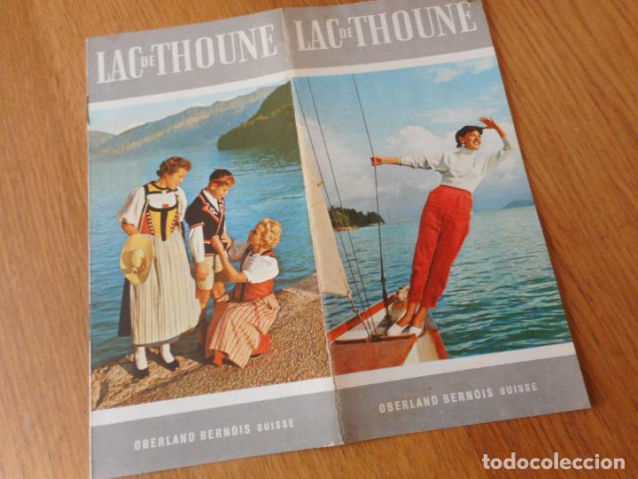 Folhetos de turismo: ANTIGUO FOLLETO TURISMO LAC DE THOUNE OBERLAND BERNOIS SUISSE SUIZA A&Ntilde;OS 50?