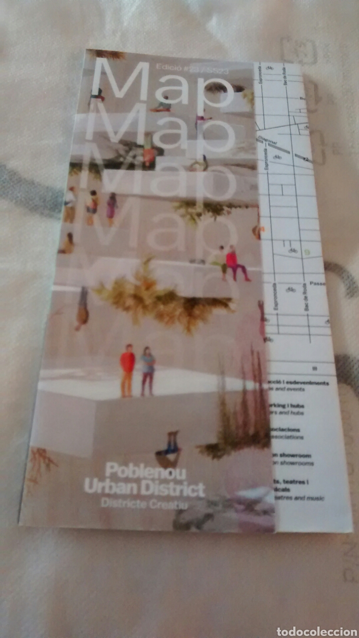 Folletos de turismo: MAP. POBLENOU URBAN DISTRICT (A1). EL DISTRICTE CULTURAL I CREATIU DE BARCELONA