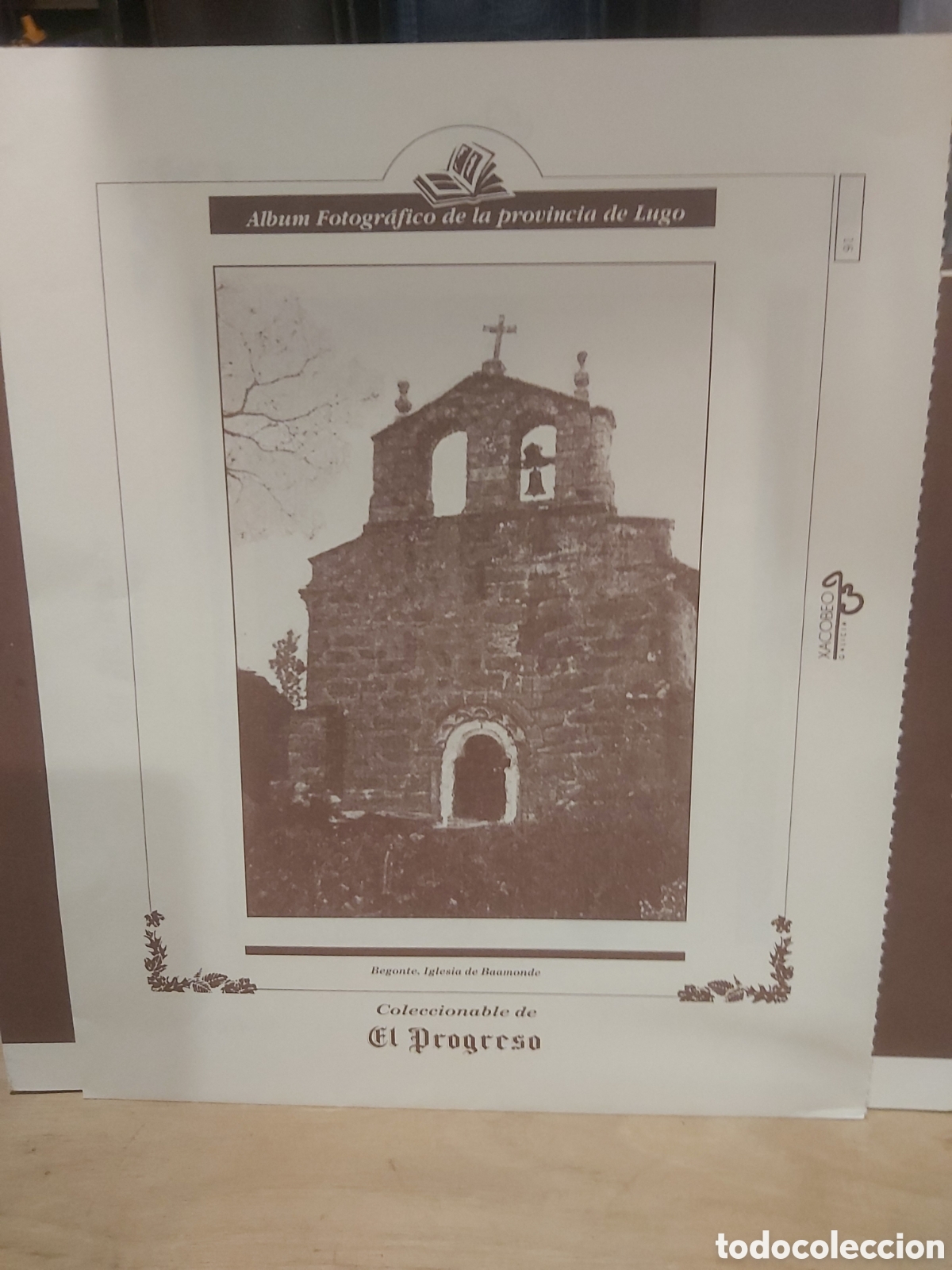 Folletos de turismo: Begonte Lugo iglesia baamonde 16 l&aacute;mina coleccionable Lugo Galicia Espa&ntilde;a