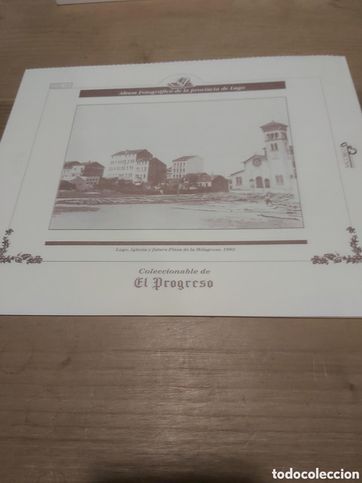 Folletos de turismo: Lugo iglesia y futura plaza milagrosa 1962 l&aacute;mina coleccionable Lugo Galicia Espa&ntilde;a 122