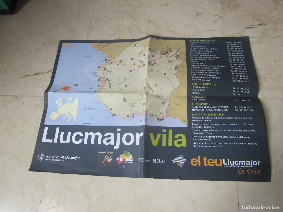 Folletos de turismo: PLANO - LLUCMAJOR VILA - MALLORCA