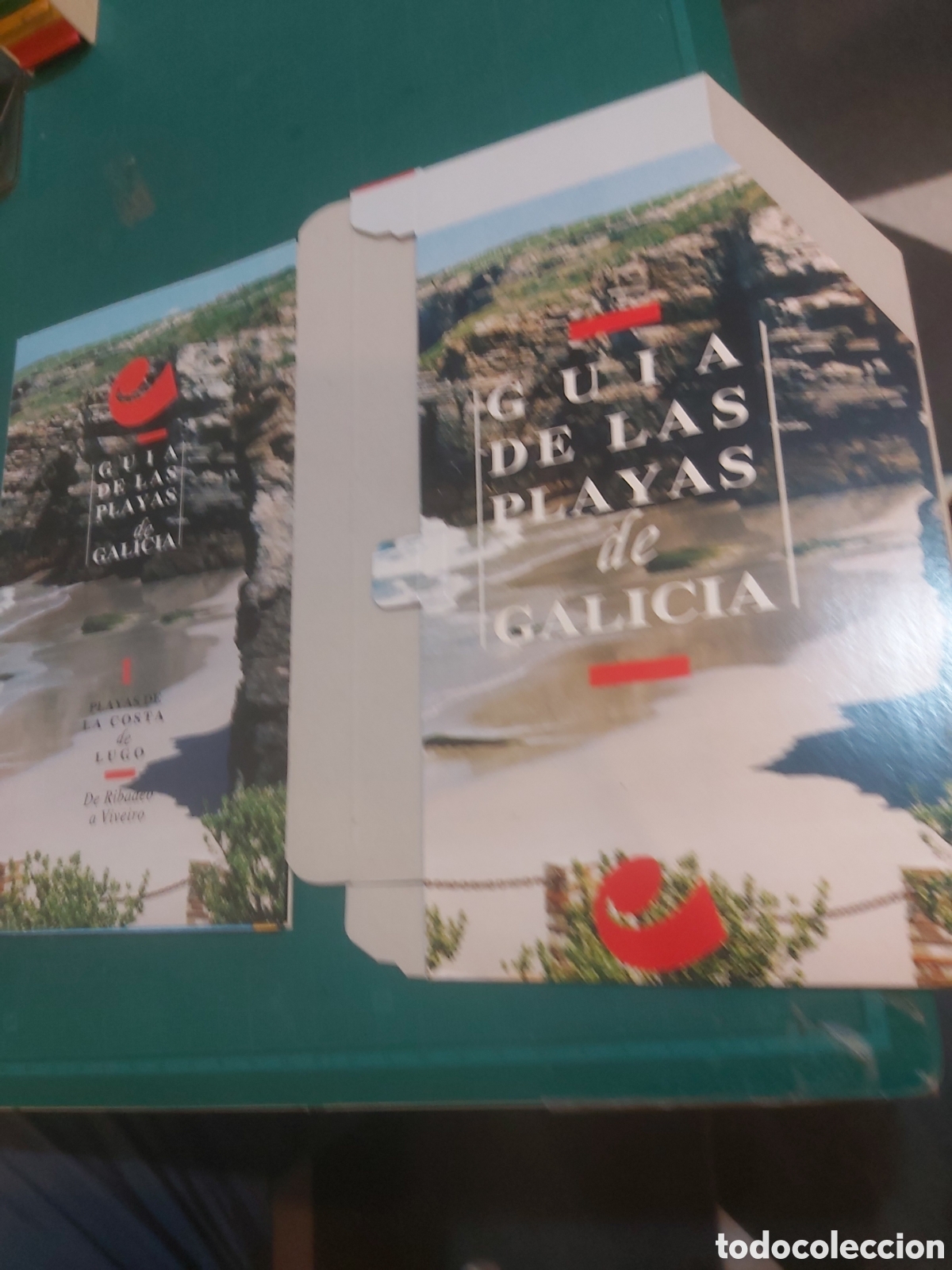 Travel Brochures: Estuche y cat&aacute;logo Foto playas catedrales Ribadeo Lugo Repsol mapa cant&oacute;n