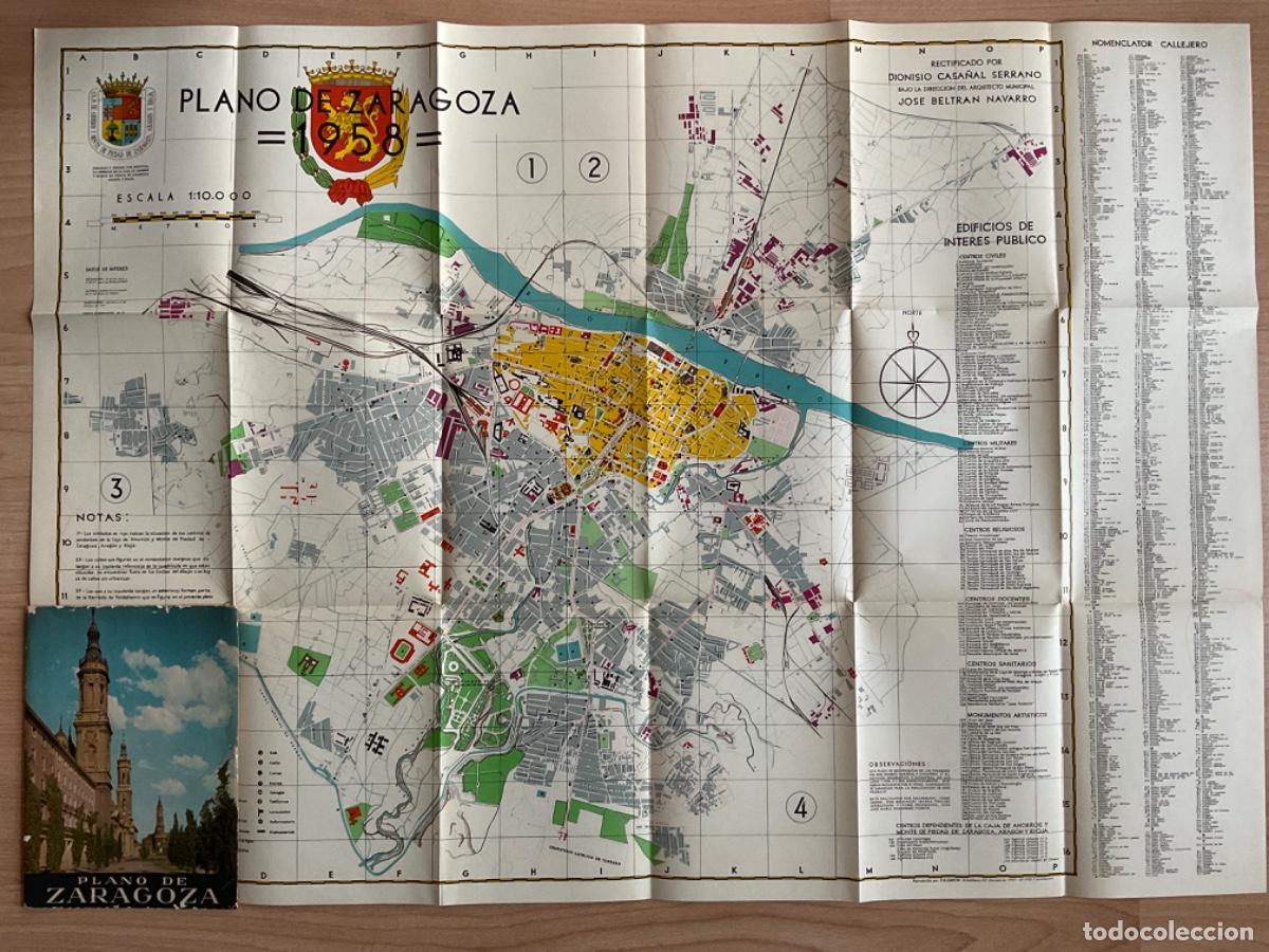 Travel Brochures: Plano de Zaragoza 1958