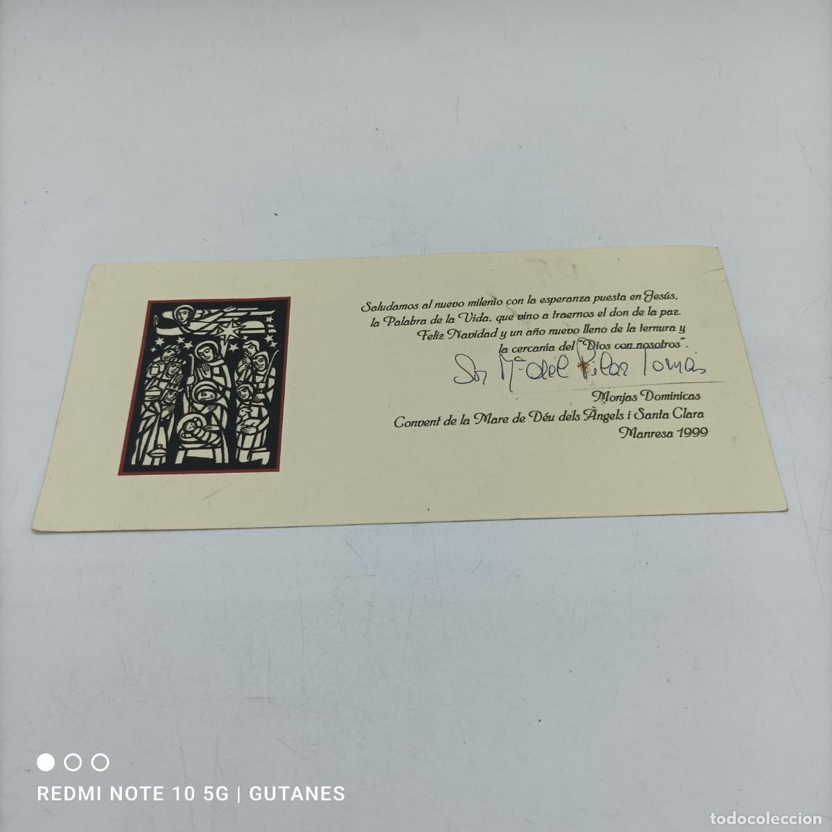 Tourismusbrosch&uuml;ren: TARJETA FELICITACION CONVENTO DE LA MARE DE DEU DELS ANGELS, MANRESA 1999