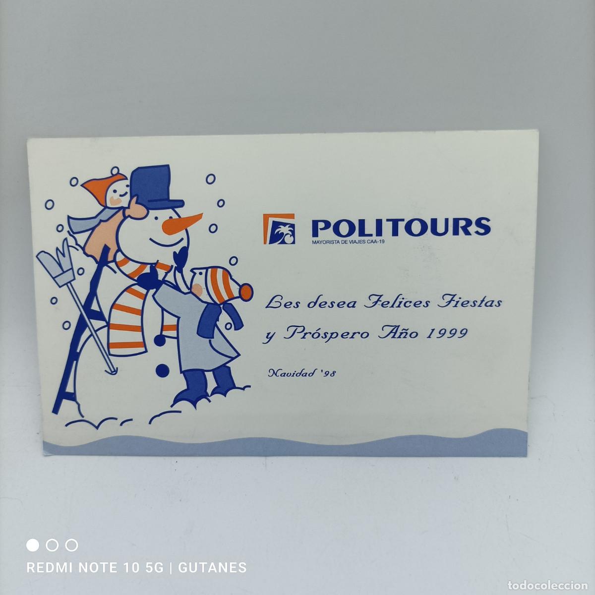 Travel Brochures: TARJETA FELICITACION NAVIDAD POLITOURS 1999
