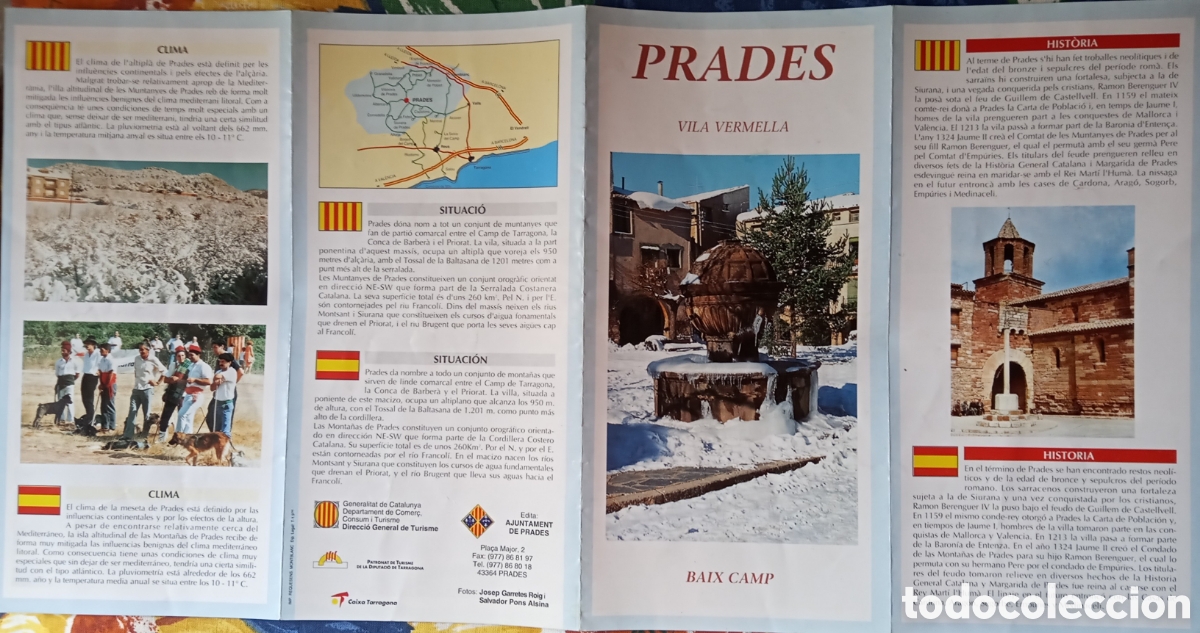 Folhetos de turismo: FOLLETO TUR&Iacute;STICO DE PRADES. TARRAGONA