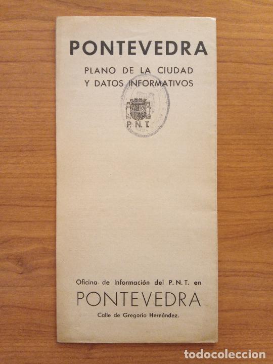 Folhetos de turismo: FOLLETO TUR&Iacute;STICO. PONTEVEDRA. PLANO DE LA CIUDAD Y DATOS INFORM&Aacute;TIVOS.