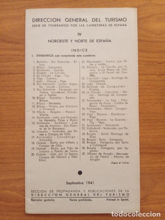 Folhetos de turismo: FOLLETO TUR&Iacute;STICO. ITINERARIO POR CARRETERAS DE ESPA&Ntilde;A. N&ordm; IV NOROESTE Y NORTE DE ESPA&Ntilde;A