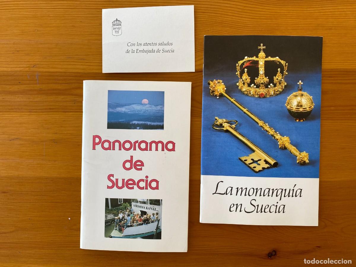 Brochures de tourisme: SUECIA - PANORAMA +MONARQU&Iacute;A + TARJETA DE LA EMBAJADA - FOLLETOS ANTIGUOS DE TURISMO