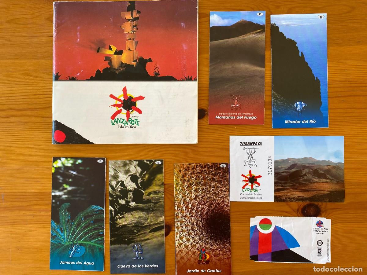 Tourismusbrosch&uuml;ren: TIMANFAYA - JAMEOS - LANZAROTE - FOLLETOS ANTIGUOS DE TURISMO Y ENTRADAS